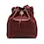 Burgundy Cartier Must de Cartier Bucket Bag Dark red Leather  ref.1150277