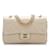 Bolso de hombro con solapa y forro de piel de cordero clásico mediano Chanel marrón Castaño Cuero  ref.1150299