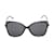Óculos de sol grandes Jimmy Choo pretos Plástico  ref.1150410