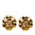 Goldene Chanel Kamelien-Ohrclips Metall  ref.1150510