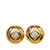 Brincos Chanel redondos de strass em ouro Dourado  ref.1150666