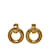Boucles d'oreilles créoles dorées Chanel dorées Or jaune  ref.1150803
