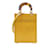 Bolsa Fendi Mini Sunshine Shopper Tote Amarela Amarelo Couro  ref.1150806