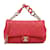 Red Chanel Mini Lambskin Elegant Chain Single Flap Satchel Leather  ref.1151026