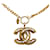 Collier pendentif CC Chanel doré Or jaune  ref.1151112