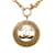 Goldene Chanel CC-Halskette mit rundem Anhänger Gelbes Gold  ref.1151134