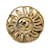 Goldene Chanel CC Solar Brosche Metall  ref.1151135