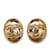 Pendientes de clip Chanel CC dorados Chapado en oro  ref.1151154