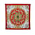 Hermès Bufanda de seda roja Hermes Luna Park Bufandas  ref.1151237