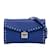 Portefeuille Patricia en cuir clouté bleu MCM sur sac à bandoulière chaîne  ref.1151238