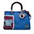 Bolso satchel Diorissimo mediano Dior azul bordado Cuero  ref.1151279