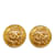 Gold Chanel CC Clip On Earrings Golden Gold-plated  ref.1151311