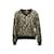 Céline Black & Beige Celine Leopard Patterned Sweater Size M Synthetic  ref.1151481