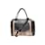 Chloé Black & Beige Chloe Leather & Python Tote Bag  ref.1151495