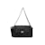 Black Chanel 2002-2003 East West Chocolate Bar Flap Bag Leather  ref.1151505
