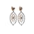 Autre Marque Coral Gemstone & Pave Diamond Jennifer Miller Pierced Earrings Orange Metal  ref.1151567