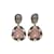 Autre Marque Pink & Pave Diamond Bavna Gemstone Drop Earrings Metal  ref.1151569