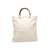 White Gucci Leather & Bamboo Shopping Tote  ref.1151629