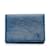 Blauer Louis Vuitton Epi Porte 2 Vertikaler Kartenhalter von Cartes Leder  ref.1151649