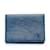 Louis Vuitton Epi Porte azul 2 Tarjetero Vertical Cartes Cuero  ref.1151649