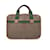 Gucci Vintage Beige Monogram Canvas Web Handles Briefcase Handbag Cloth  ref.1151858