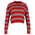 Jersey de punto a rayas Prada en lana roja  ref.1151873