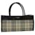 BURBERRY Nova Check Hand Bag Canvas Beige Brown Auth 60424 Cloth  ref.1152558