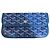 Pochette Goyard in pelle blu