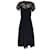 Autre Marque Proenza Schouler Robe noire en dentelle imprimée à manches courtes Synthétique  ref.1153846