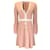 Giambattista Valli Seashell Rose Long Sleeved Short Crepe Dress Pink Synthetic  ref.1153850
