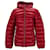 Tommy Hilfiger Womens Quilted Hooded Jacket in Red Nylon  ref.1154010