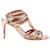 Christian Louboutin Renee 85 Metallic Glitter Sandals in Rose Leather Pink  ref.1154069