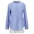 Tommy Hilfiger Womens Contrast Trim Relaxed Fit Shirt Blue Cotton  ref.1154167