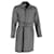 Sandro Paris Herringbone Belted Coat in Grey Wool Blend  ref.1154174