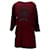 Tommy Hilfiger Gerafftes T-Shirt-Kleid mit Wappen für Damen Rot Baumwolle  ref.1154214