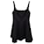 Theory Mini vestido largo com decote quadrado em algodão preto  ref.1154216