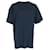 Camiseta Balenciaga BB Logo Print em algodão azul marinho  ref.1154219