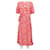Tommy Hilfiger Womens All Over Print Viscose Wrap Dress in Orange Viscose Cellulose fibre  ref.1154229