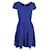 Sandro Paris Mini-robe en maille texturée en coton bleu  ref.1154257