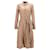 Vestido camisa feminino Tommy Hilfiger com cinto de algodão puro em algodão marrom bege  ref.1154261