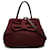 Bolso satchel Tessuto con lazo Fiocco rojo de Prada Roja Cuero Becerro Nylon Paño  ref.1154550