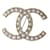 Chanel CC D10V SHW logo Pearl Brooch RARE box Silvery Metal  ref.1154591