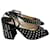 JIMMY CHOO  Sandals T.eu 37.5 leather Black  ref.1155114