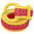 Stephan Janson CINTURA da donna in viscosa con corda intrecciata rosa e gialla taglia 44 Giallo  ref.1155255