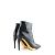 LOUIS VUITTON - Graue Leder-Stiefeletten mit Absatz (Größe 38) - Ansicht 3