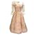 Oscar de la Renta Hellrosa / Kleid aus Mesh-Tüll mit goldenen Pailletten Pink Synthetisch  ref.1155784