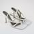 Autre Marque White Stretch Ankle Strap Sandals Leather  ref.1155817