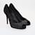 Dolce & Gabbana Zapatos de tacón peep toe con adornos de cristal negros Lienzo  ref.1155849