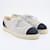 Chanel Schwarze Farbe/Graue Espadrilles-Sneaker mit Schnürung Leinwand  ref.1155859