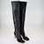 Chanel Black Open Toe Thong CC Heel Boots Leather  ref.1155862